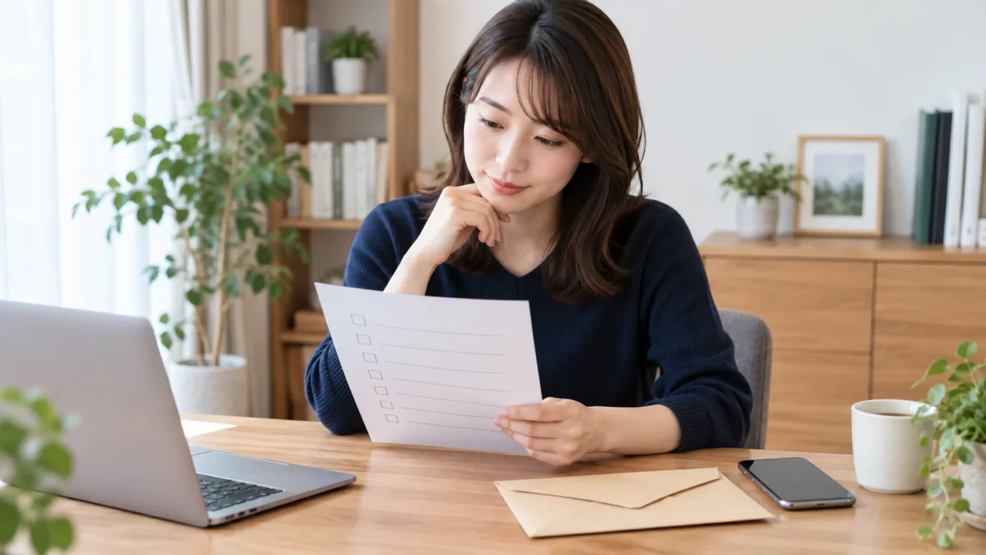 AI生成のイメージ写真。調査結果を誰と共有する?報告書の送付先・連絡先を決める確認表
**【抜粋】** 調査結果をどの形式で受け取るかとは別に、「誰に、どこへ届けるか」「誰と共有するか」を決めておくことも大切です。秘密保持の考え方を踏まえ、送付先・連絡先・共有範囲を整理する確認表をまとめました。
**【導入】**
調査結果の報告は、受け取り方(文書か、メールか、写真の提供があるか)だけでなく、どこに届くのか、誰が受け取るのか、誰と共有するのかによっても、思わぬ行き違いが起こり得ます。この記事では、受け取りの形式ではなく「共有の範囲」に絞って、契約時に決めておきたい送付先・連絡先と、共有前に確認したい点を整理します。
## 共有範囲を考える前に押さえたい秘密保持の考え方
警察庁の「探偵業について」では、探偵業者の業務に従事する者は、業務上知り得た人の秘密を漏らしてはならないと説明されています。解釈運用基準では、秘密を明らかにすることに「正当な理由」がある場合の例として、法令上通報・報告する義務がある場合、訴訟手続で証人として証言しなければならない場合、依頼者本人が承諾した場合などが挙げられています。
依頼者以外の人に事業者から直接連絡や報告をしてもらいたい場合、事業者がどのような手続で依頼者の意思を確認するのかを聞いておくとよいでしょう。
## 報告の送付先と連絡先を契約時に決める
報告の方法は、契約後の書面に記載する事項とされています。そのうえで、実際の送付先や連絡先を具体的に決めておくと安心です。たとえば次の点です。
- 報告書や連絡を受け取る人(依頼者本人のみか、ほかにいるか)
- 送付先の住所やメールアドレス、連絡してよい電話番号と時間帯
- 連絡してほしくない手段や時間帯
- 送付先や連絡先を途中で変更したい場合の手続
自宅や職場など、ほかの人の目に触れる可能性がある場所を送付先にするかどうかは、依頼者自身で検討したい点です。
## 依頼者以外と共有するときに確認したいこと
調査結果を家族や相談相手などと共有したいと考えることもあるでしょう。ただし、契約前に依頼者が交付する書面では、調査結果を犯罪行為、違法な差別的取扱いその他の違法な行為のために用いないことを示すことになっています。共有によって結果がどのように使われるのかも、共有する前に考えておきたい点です。
共有してよいかどうかの法律上の判断はこの記事では行いません。共有を考えている場合は、共有先、共有の目的、共有するもの(報告書全体か一部か、写真や動画を含むか)を整理したうえで、事業者に確認してみましょう。
## 事業者の内部や委託先で、結果に触れる人の範囲
共有の範囲は、依頼者側だけでなく事業者側にもあります。解釈運用基準では、資料の不正・不当な利用を防ぐ措置の例として、資料を扱える人の範囲が挙げられています。また、他の探偵業者に委託する場合は、依頼者の氏名等を通知するか否かなどを契約前の書面で明らかにすることとされています。調査結果に誰が触れる可能性があるのかも、あわせて確認しておきましょう。
**【確認表①】送付先・連絡先の決定シート**
| 項目 | 決めた内容 | 事業者に伝えた日 |
|---|---|---|
| 報告を受け取る人 | | |
| 送付先(住所・メールアドレス等) | | |
| 連絡してよい電話番号・時間帯 | | |
| 連絡してほしくない手段・時間帯 | | |
| 送付先・連絡先の変更手続 | | |
**【確認表②】共有先の整理シート**
| 共有先 | 自分との関係 | 共有の目的 | 共有するもの | 共有の方法 | 事業者への確認 |
|---|---|---|---|---|---|
| | | | | | |
| | | | | | |
**【確認表③】事業者への質問**
| 質問 | 回答メモ | 書面の記載箇所 |
|---|---|---|
| 依頼者以外に連絡・報告する場合、意思をどう確認するか | | |
| 送付先・連絡先の変更はどう伝えればよいか | | |
| 事業者内で調査結果を扱える人の範囲 | | |
| 委託先がある場合、結果や依頼者の情報はどこまで伝わるか | | |
| 共有を考えている相手について、確認が必要な点はあるか | | |
**【まとめ】**
調査結果の共有は、受け取り方の形式とは別に、送付先・連絡先・共有範囲を決めておくことで行き違いを防ぎやすくなります。秘密保持の考え方と、違法な行為に用いない旨の書面の趣旨を踏まえ、共有先や目的を整理したうえで事業者に確認しましょう。
**【参考】** 警察庁「探偵業について」/解釈運用基準 第7 書面の交付を受ける義務、第8 重要事項の説明等、第10 秘密の保持等に関する確認作業を表現した画像。実在の人物・事務所ではありません。